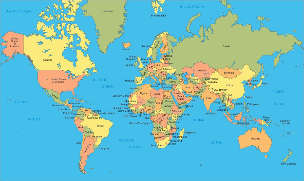 political map of the world a world maps world map with