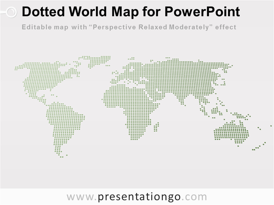 3d perspective dotted world map powerpoint powerpoint maps