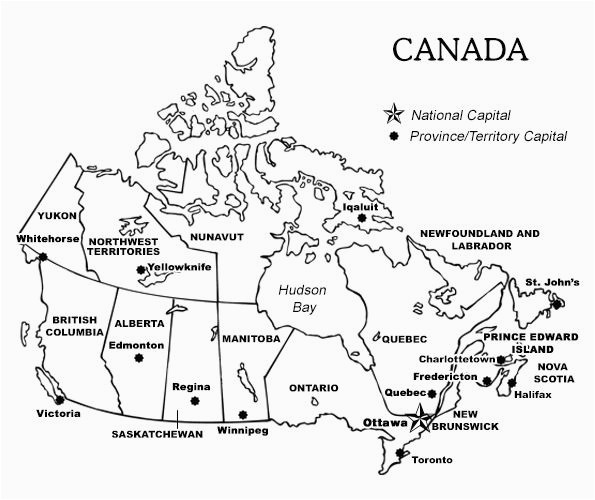 printable map of canada with provinces and territories and their