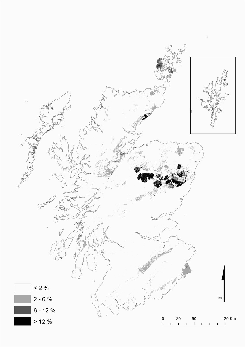 provisional radon potential map of scotland showing the