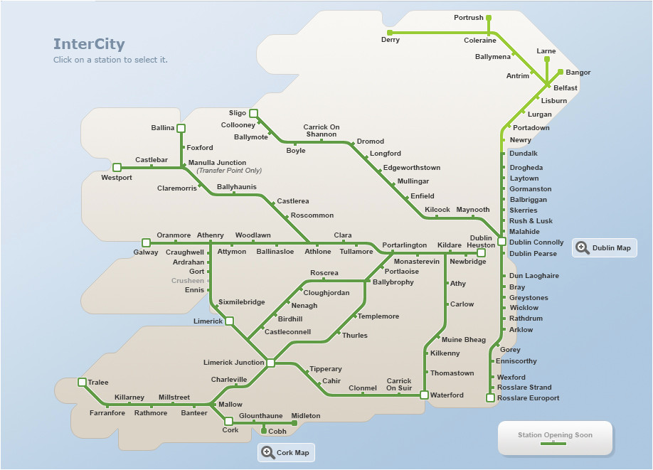 map of ireland road network download them and print