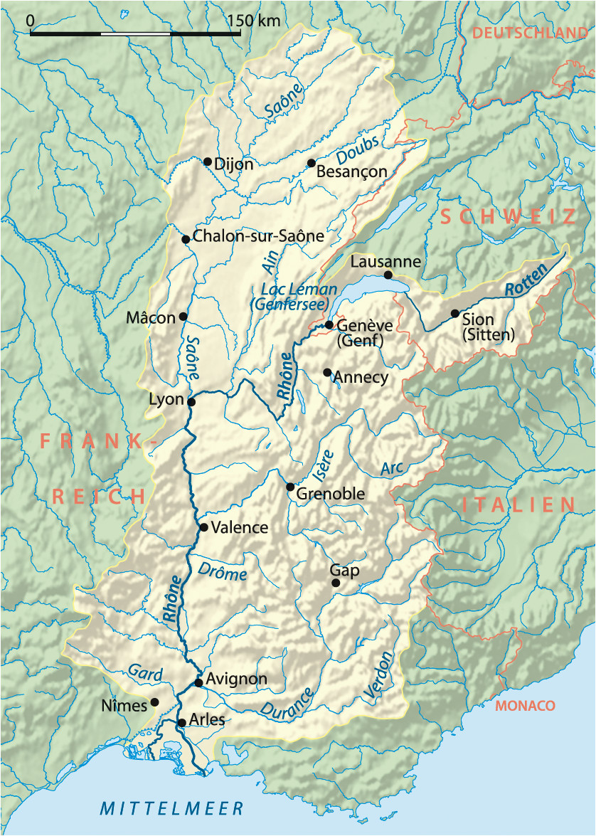 Rhone River France Map | secretmuseum