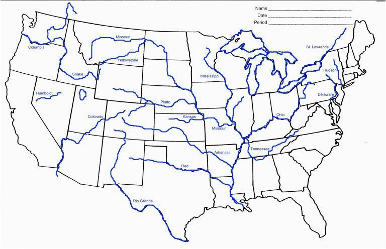 colorado river on map of us usa river map best unlabeled map us