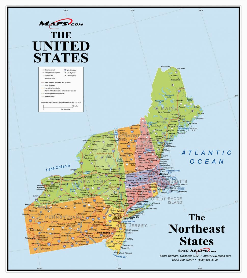 printable top map the north east united states images printable