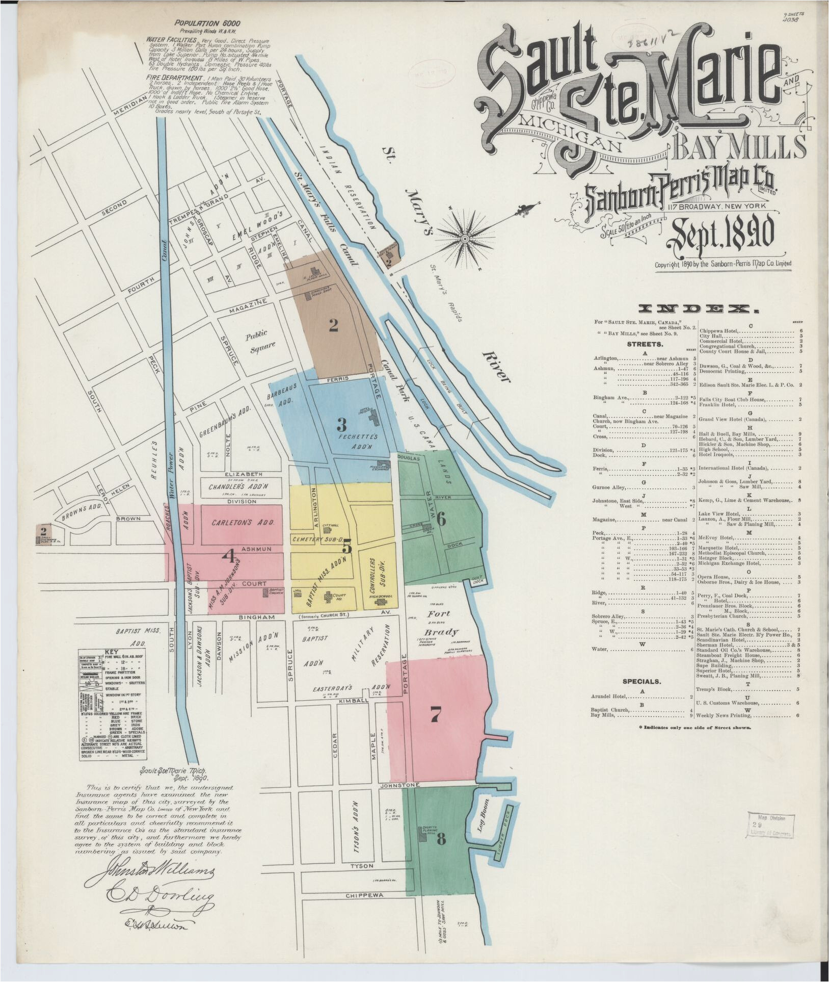 sanborn fire insurance map from sault sainte marie chippewa county