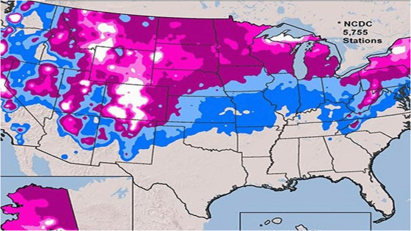 Snow Coverage Map Canada