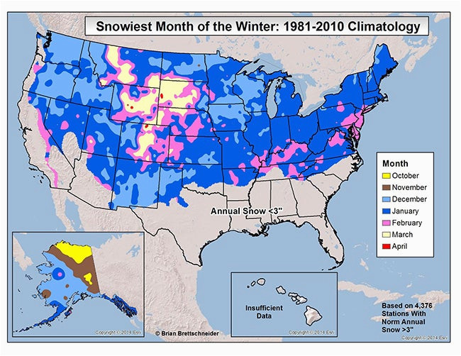where march and april are the snowiest the weather channel