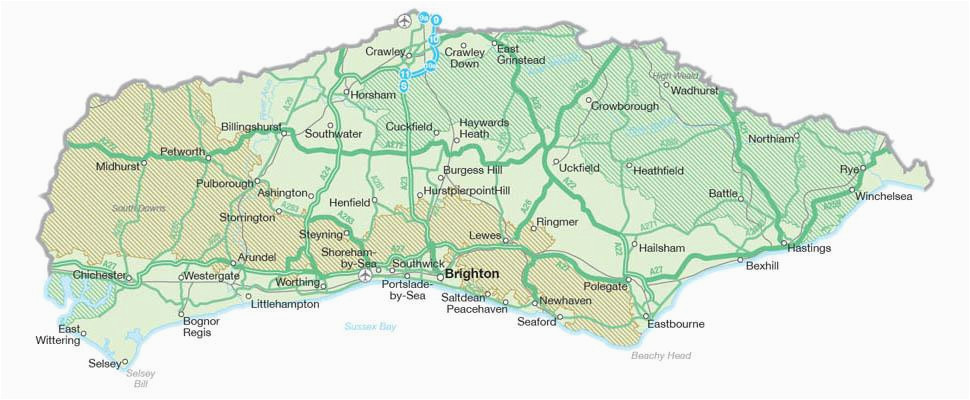 map of sussex visit south east england