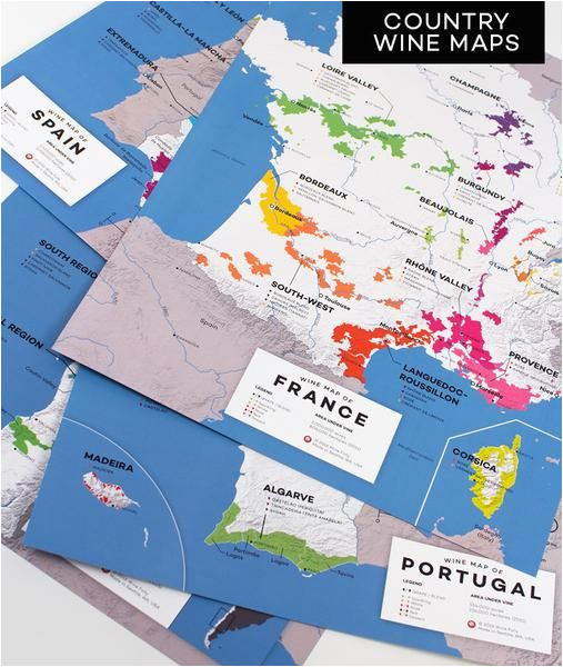 maps major wine countries set gifting etc wine