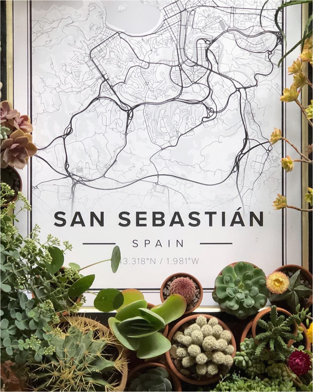 map poster of san sebastian spain print size 50 x 70 cm available