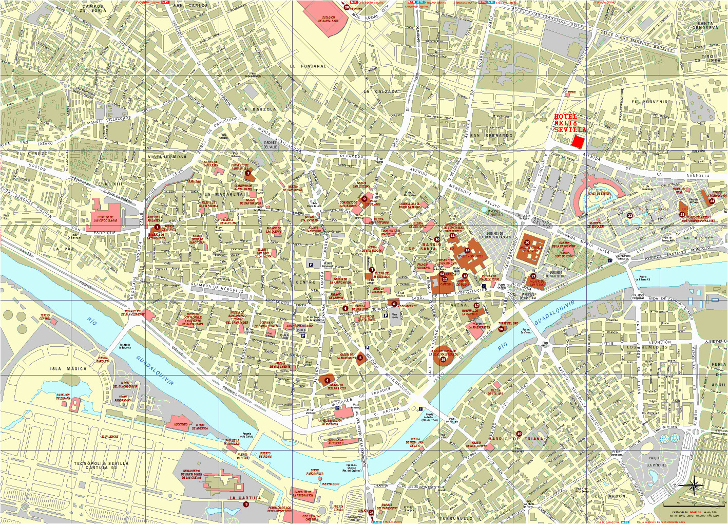 sevilla map detailed city and metro maps of sevilla for download