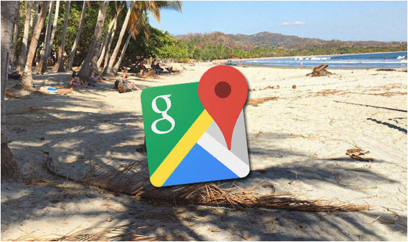 google maps street view bikini woman in optical illusion on costa