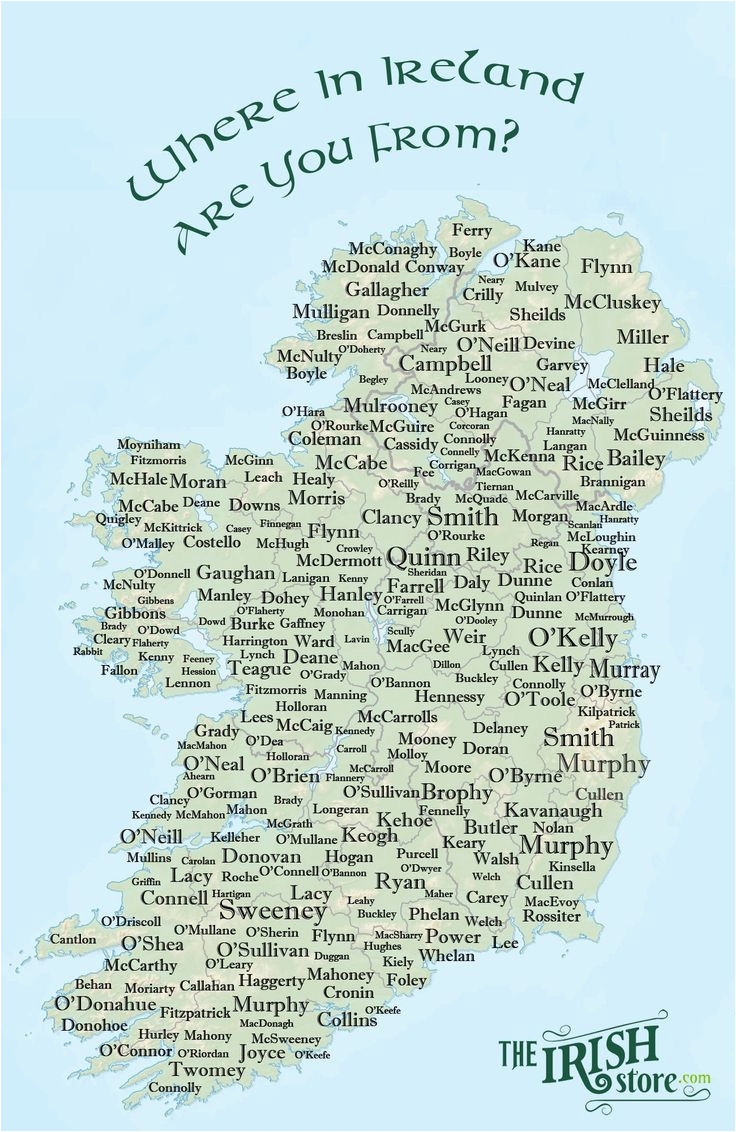 Surname Map Ireland Karen Klmuth2009 On Pinterest Of Surname Map Ireland 