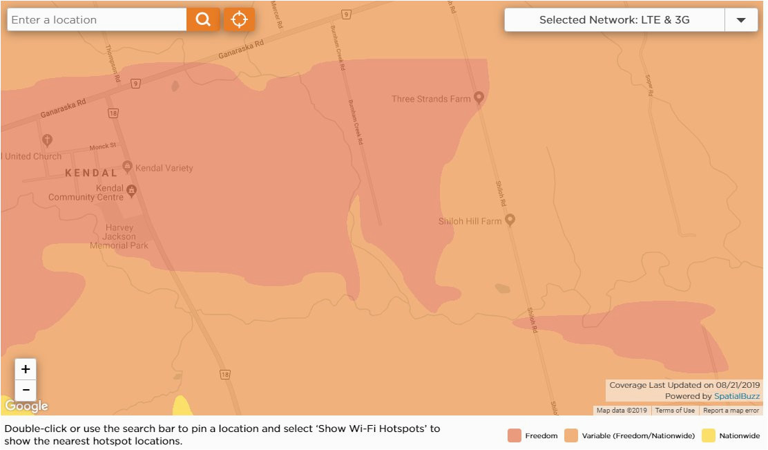 how accurate is the coverage map freedommobile