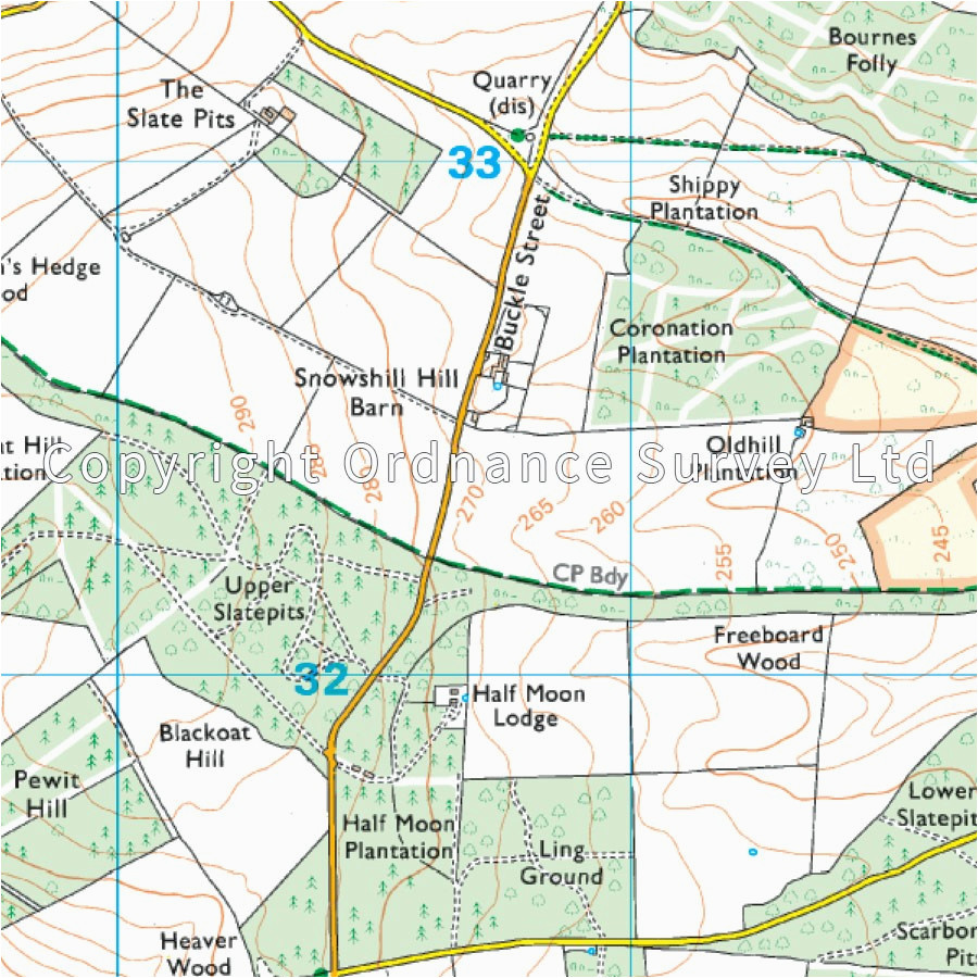 map of the cotswolds os explorer map ol45 burford