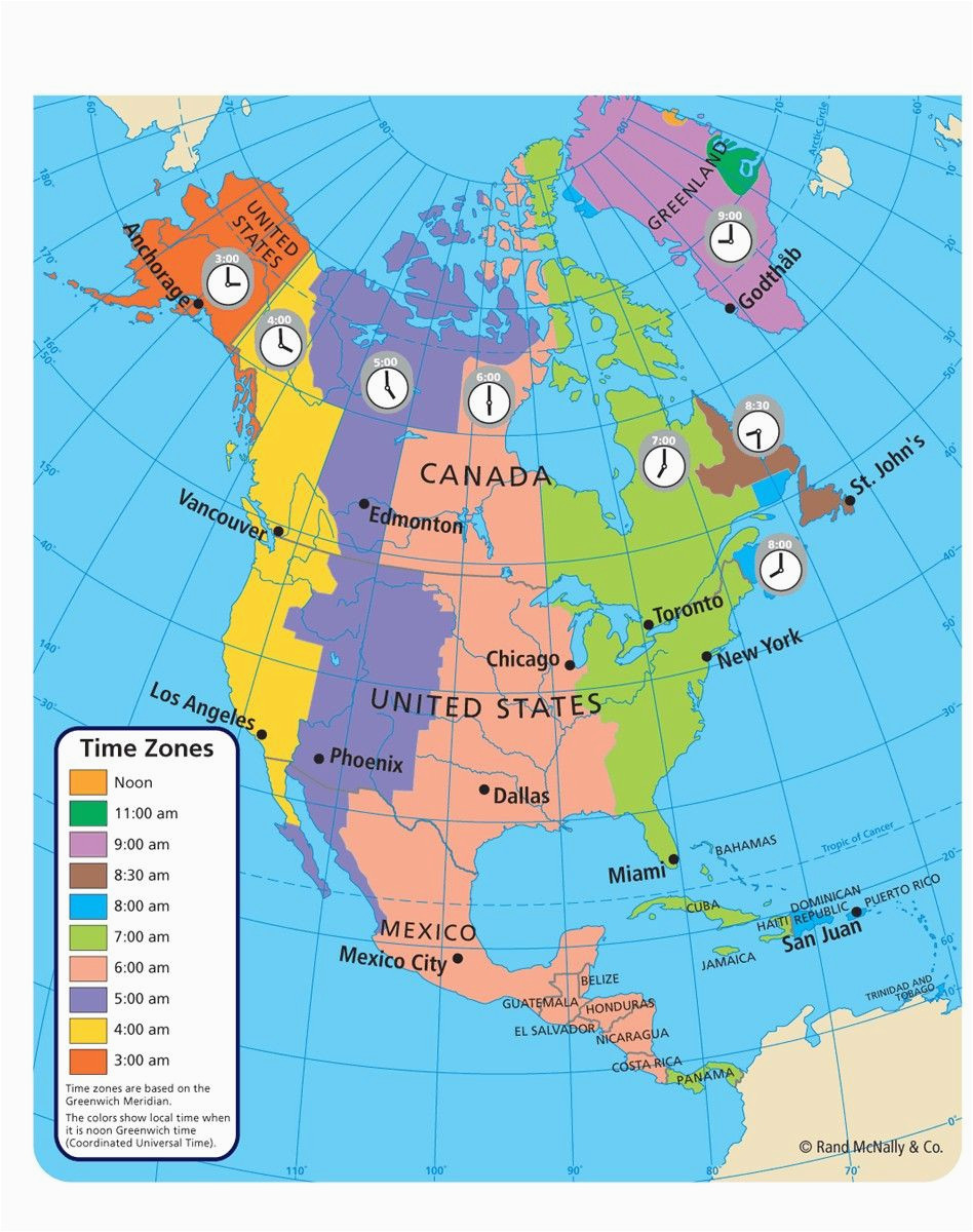 north america time zones