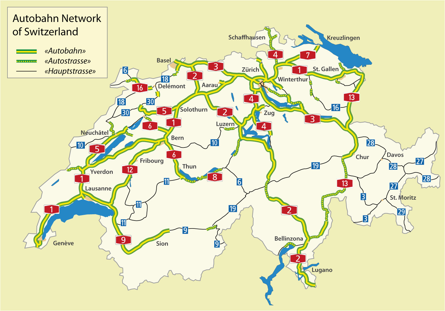 highways in switzerland motorway maps road tolls maximum speed