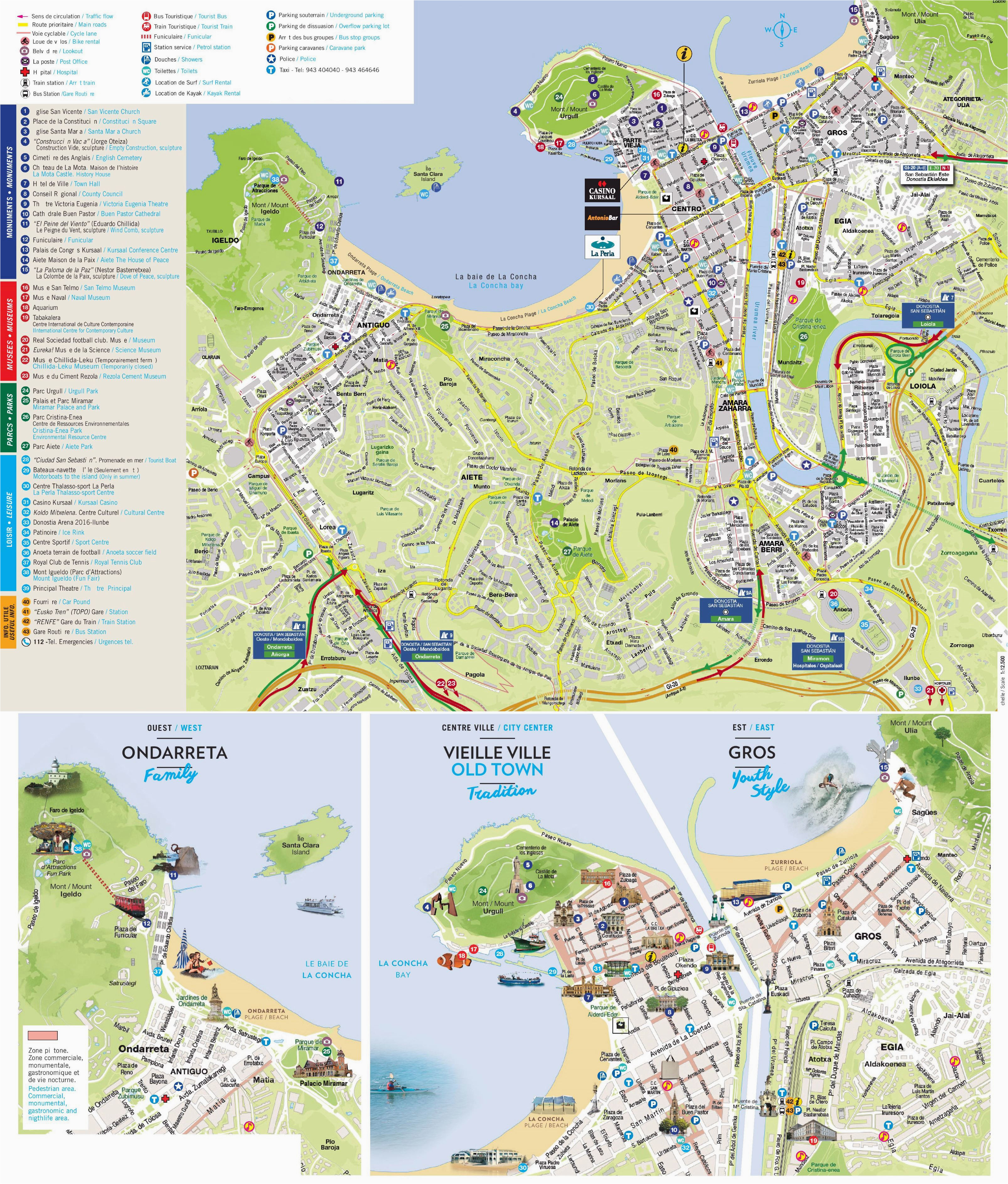 large san sebastian maps for free download and print high