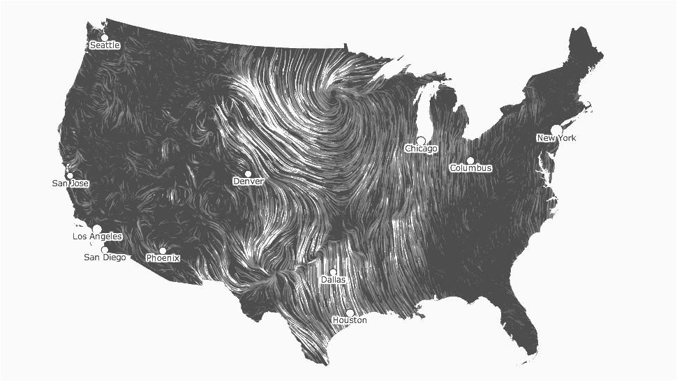 a humbling map of real time wind patterns in tornado alley