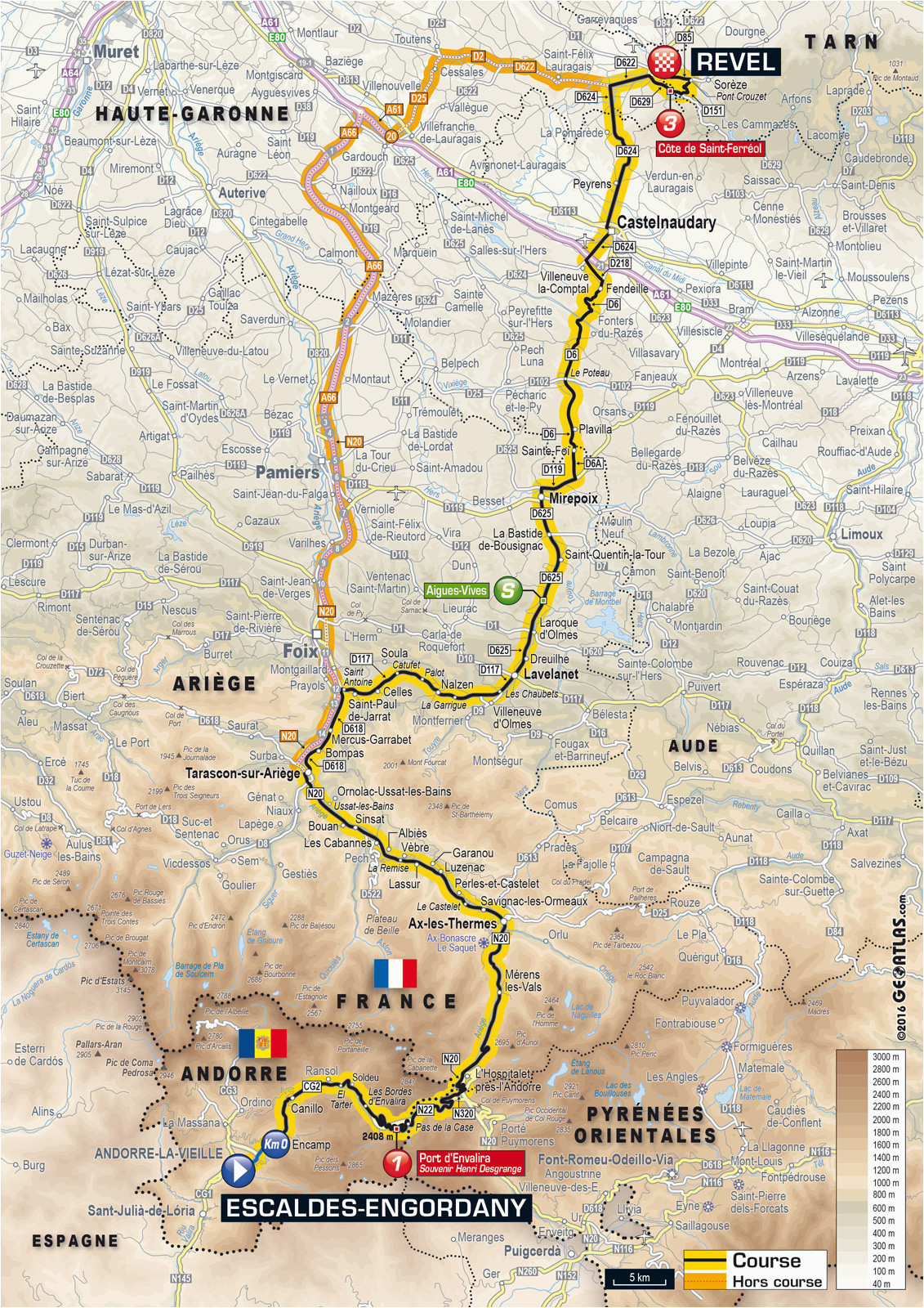 tour de france 2016 die strecke