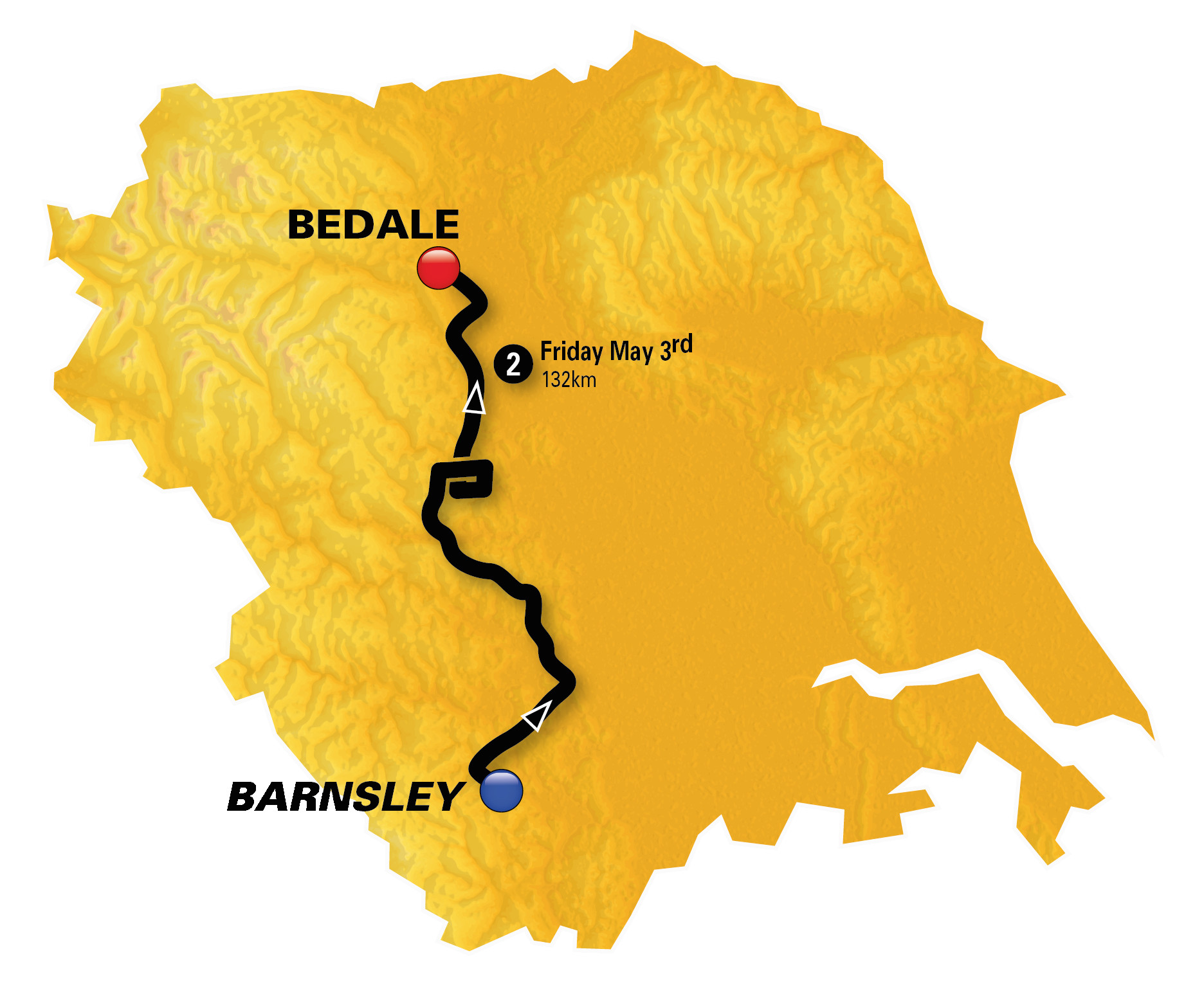 stage 2 barnsley to bedale 132km tour de yorkshire 2 5 may 2019