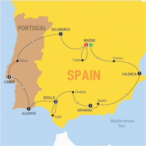 where is portugal on the map elegant highlights of spain and