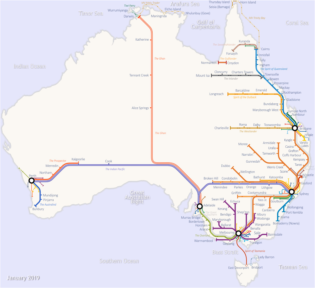 australian rail map