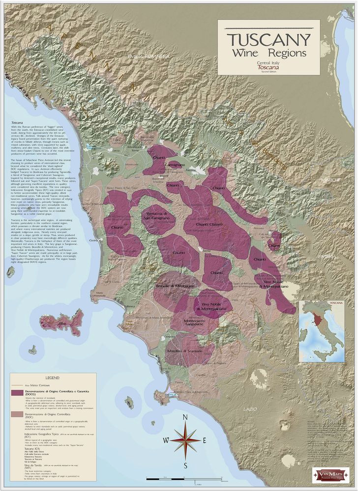 tuscany wine regions wine wine tuscany tuscany map
