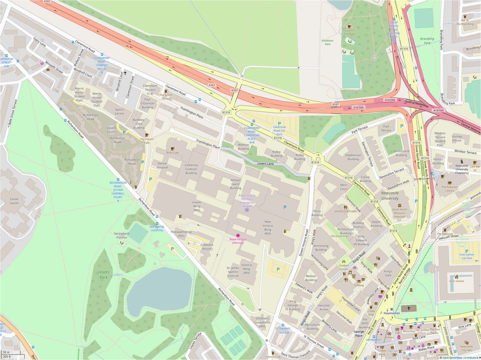 file newcastle university open street map png wikimedia