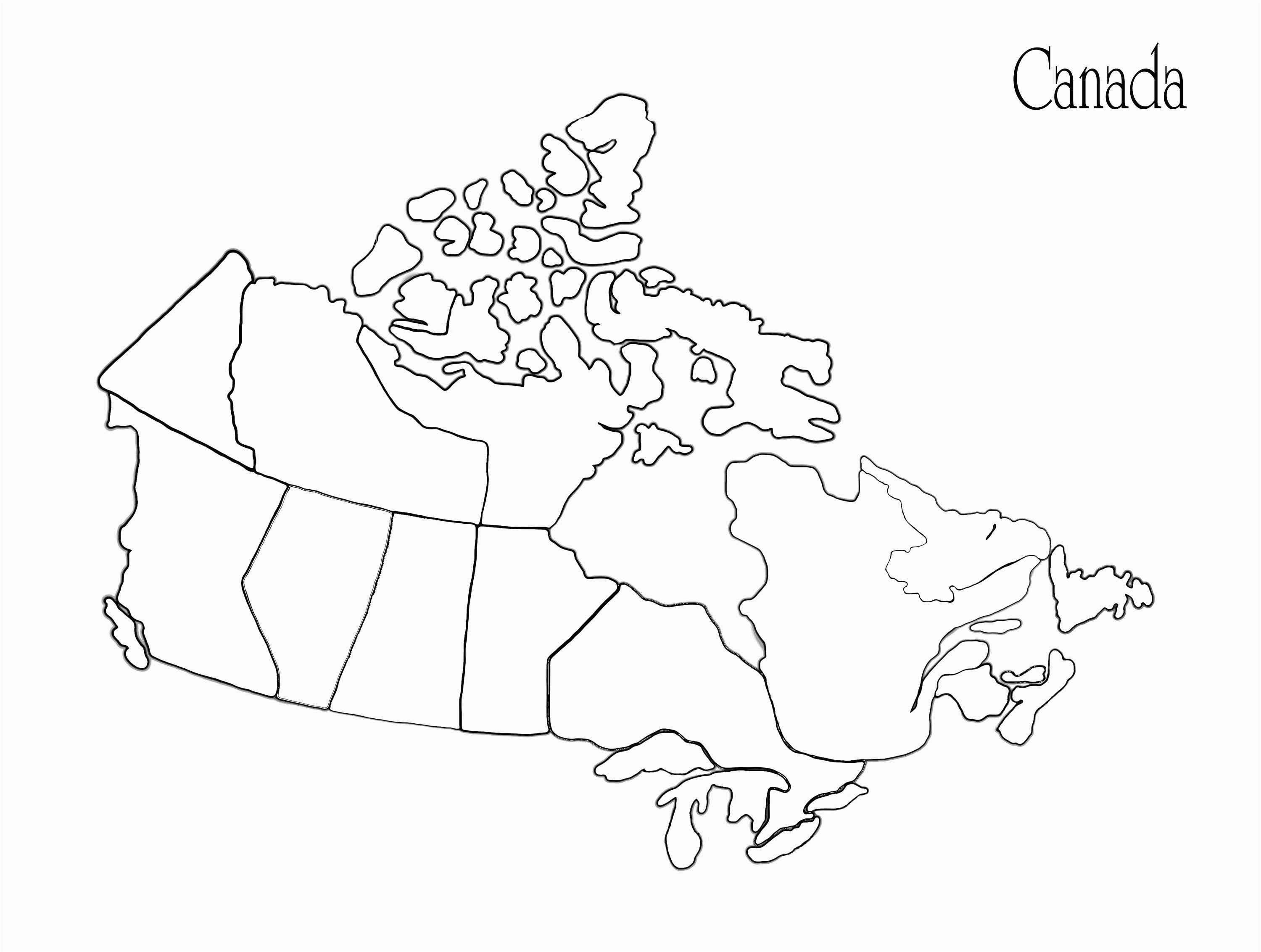 Unlabelled Map Of Canada | secretmuseum