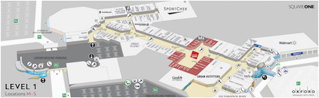 centre map square one shopping centre