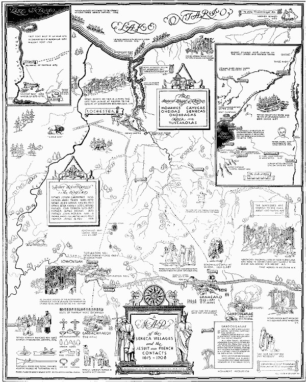 a guide to the map of the seneca villages and the jesuit and