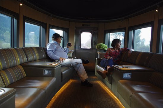 observation car at train rear the canadian via rail