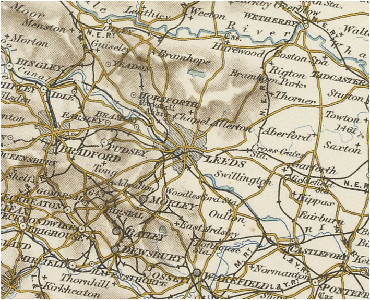 history of leeds in west riding map and description