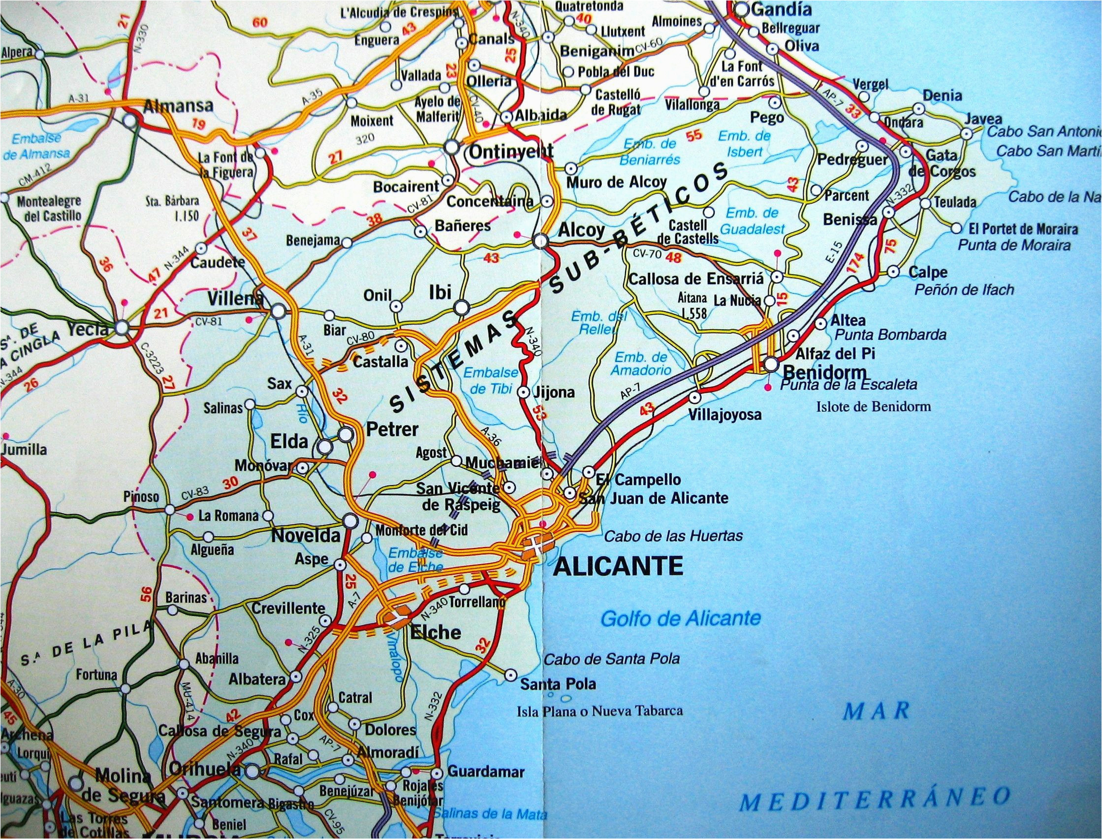 benidorm spain map map of west
