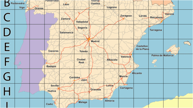 large map of spain s cities and regions