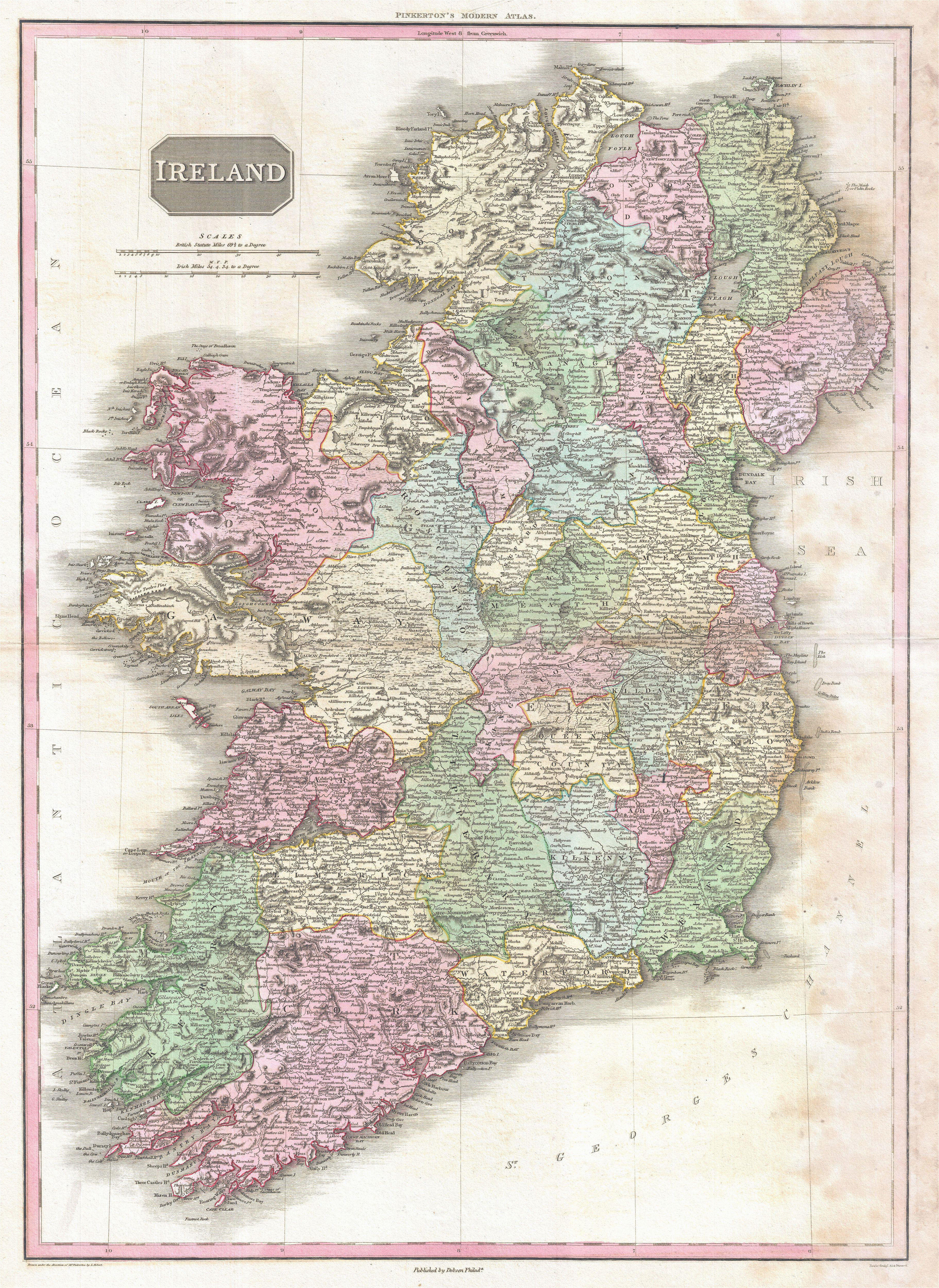 file 1818 pinkerton map of ireland geographicus ireland