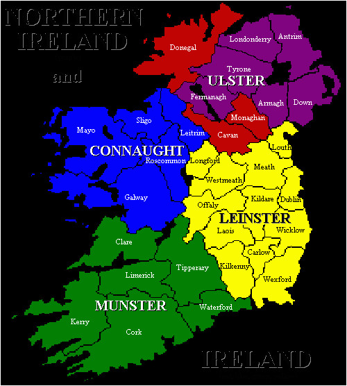 map of regions and counties of ireland travel ireland maps