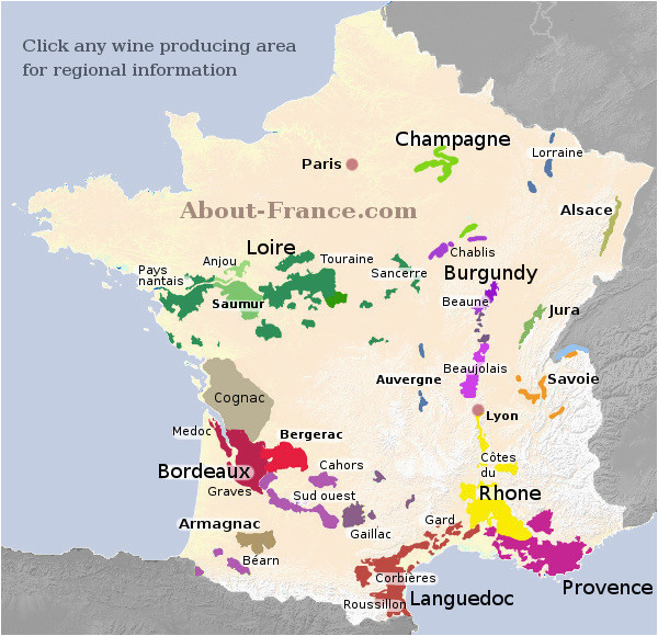 map of french vineyards wine growing areas of france