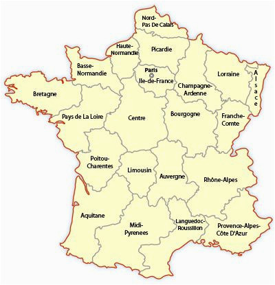 regional map of france europe travel