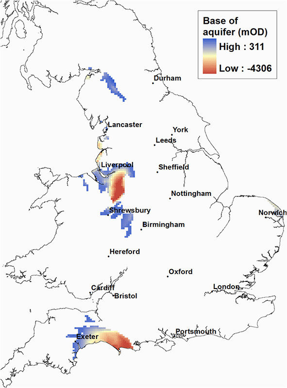 principal aquifers in england and wales aquifer shale and