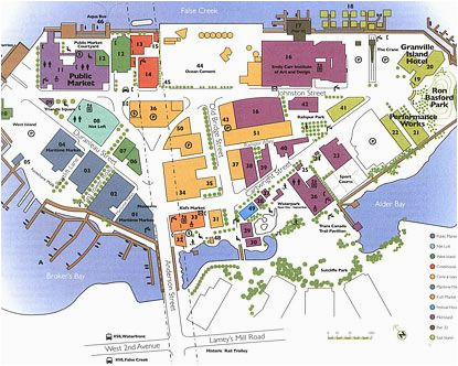 map of granville island vancouver bc alaska and vancouver