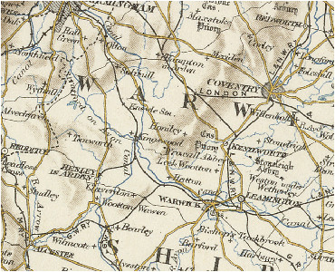 history of wroxall in warwick and warwickshire map and description