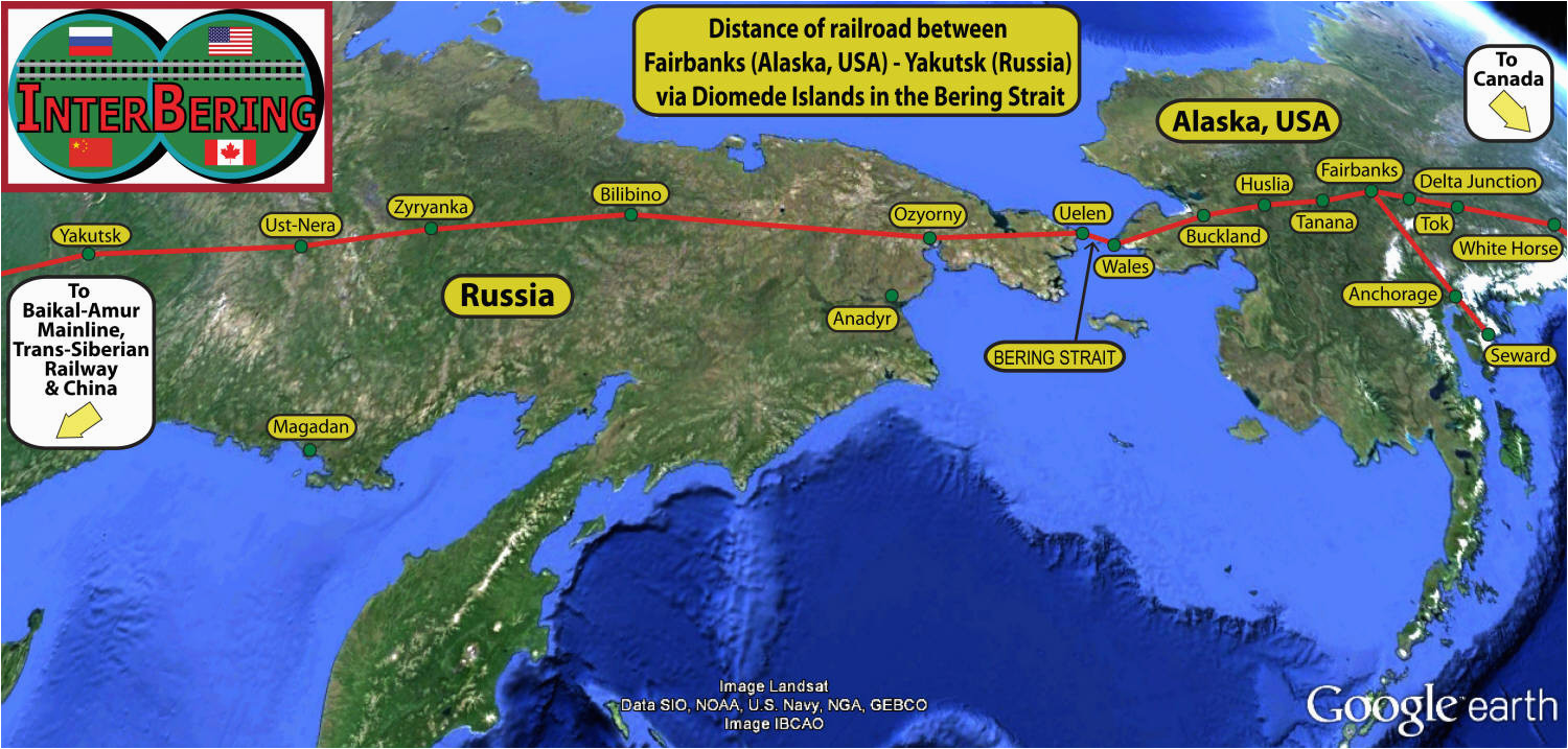 proposed railroad map yakutsk russia uelen bering