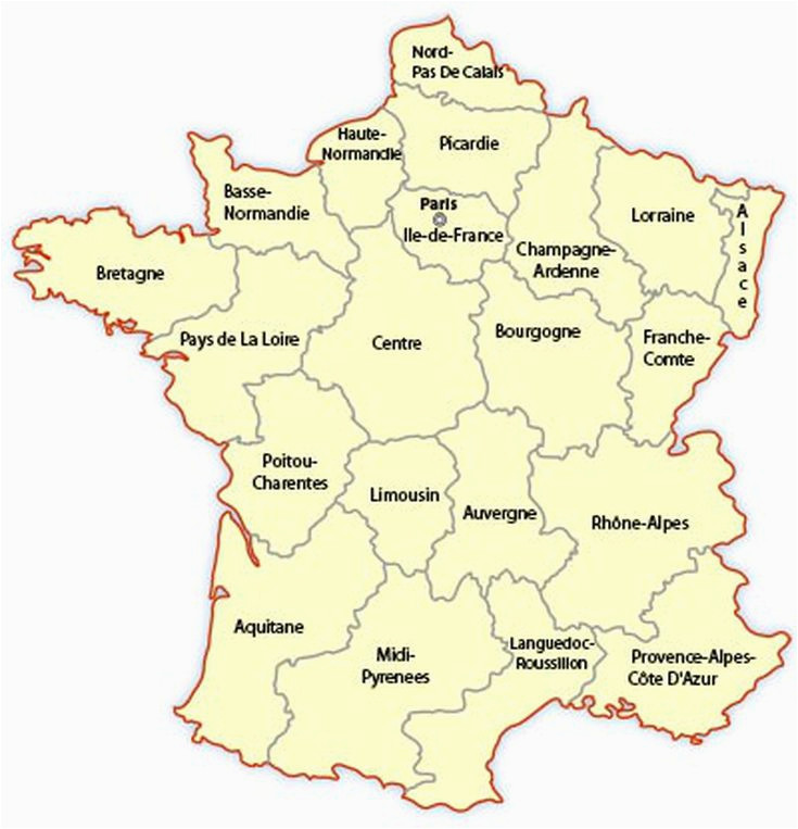 regional map of france europe travel