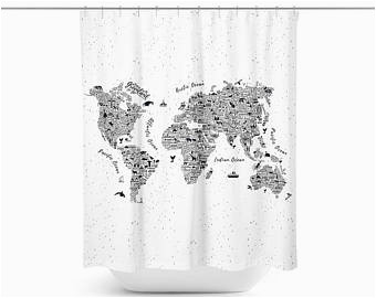 cool shower curtain etsy