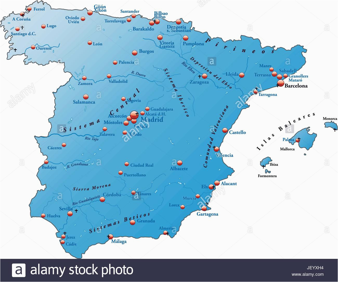 map od spain stock photos map od spain stock images alamy
