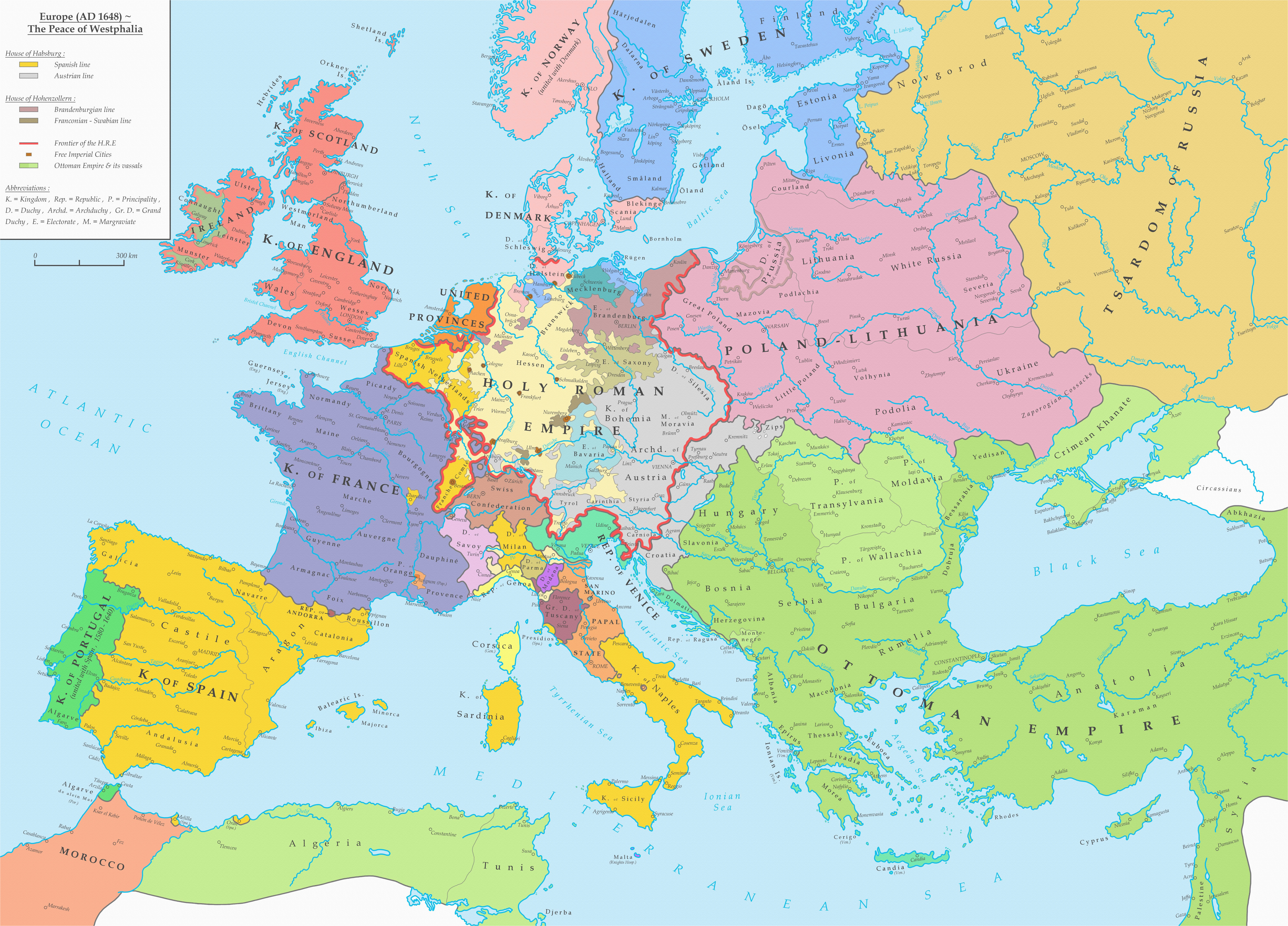 europe ad 1648 the peace of westphalia european maps
