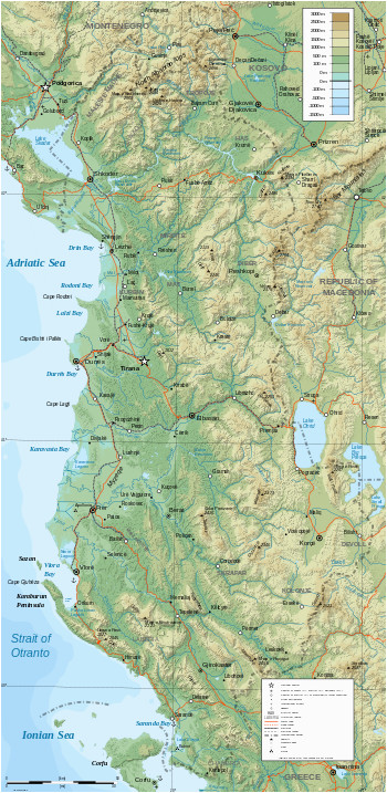 geography of albania wikipedia