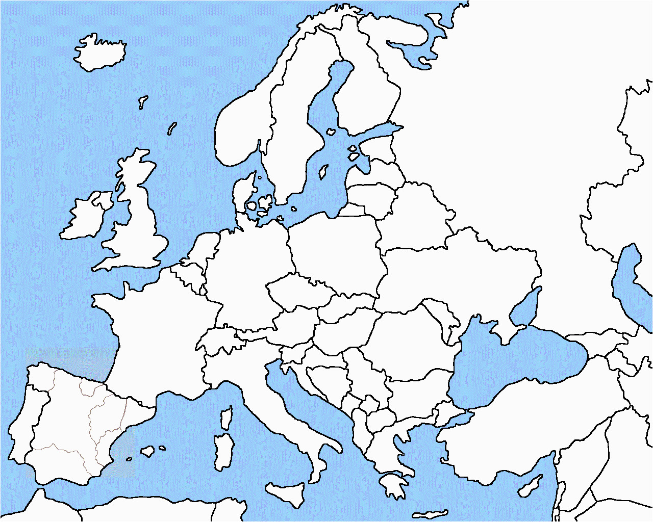 36 intelligible blank map of europe and mediterranean